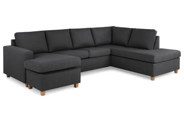 Crazy 4-sits Högervänd U-formad Large Soffa med Divan och Schäslong i Tyg - Mörkgrå - Möbler - Soffa - Divansoffa & schäslongsoffa - 4 sits soffa med divan