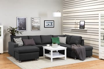 Crazy 4-sits Högervänd U-formad Large Soffa med Divan och Schäslong i Tyg - Mörkgrå - Möbler - Soffa - Divansoffa & schäslongsoffa - 4 sits soffa med divan
