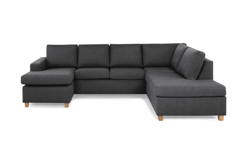 Crazy 4-sits Högervänd U-formad Large Soffa med Divan och Schäslong i Tyg - Mörkgrå - Möbler - Soffa - Divansoffa & schäslongsoffa - 4 sits soffa med divan