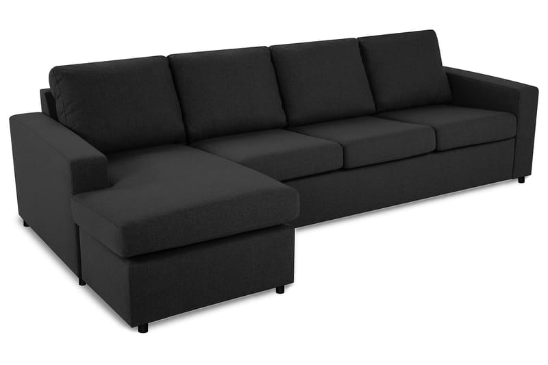 Crazy 4-sits Vändbar L-formad Divansoffa i Tyg - Antracit - Möbler - Soffa - Divansoffa & schäslongsoffa - 4 sits soffa med divan