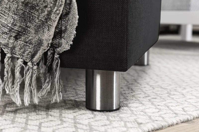 Crazy 4-sits Vändbar L-formad Divansoffa i Tyg - Antracit - Möbler - Soffa - Divansoffa & schäslongsoffa - 4 sits soffa med divan