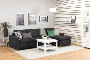Crazy 4-sits Vändbar L-formad Divansoffa i Tyg - Antracit - Möbler - Soffa - Divansoffa & schäslongsoffa - 4 sits soffa med divan