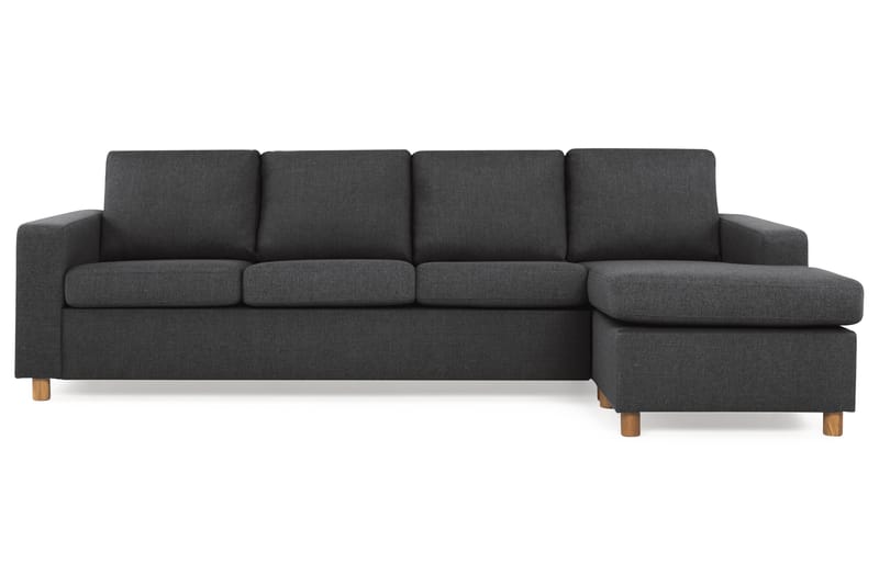 Crazy 4-sits Vändbar L-formad Divansoffa i Tyg - Antracit - Möbler - Soffa - Divansoffa & schäslongsoffa - 4 sits soffa med divan