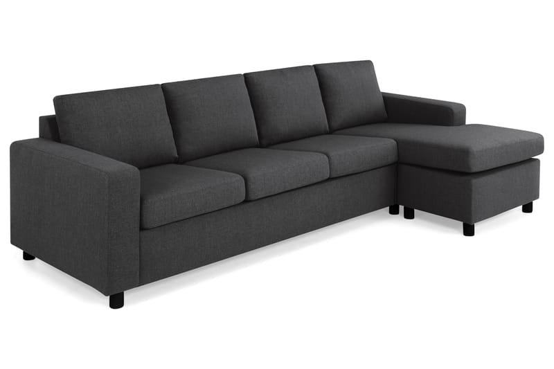 Crazy 4-sits Vändbar L-formad Divansoffa i Tyg - Antracit - Möbler - Soffa - Divansoffa & schäslongsoffa - 4 sits soffa med divan