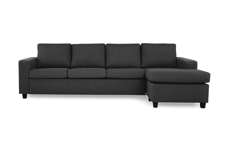 Crazy 4-sits Vändbar L-formad Divansoffa i Tyg - Antracit - Möbler - Soffa - Divansoffa & schäslongsoffa - 4 sits soffa med divan