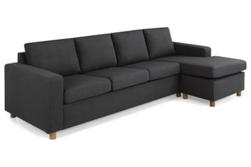 Crazy 4-sits Vändbar L-formad Divansoffa i Tyg - Antracit - Möbler - Soffa - Divansoffa & schäslongsoffa - 4 sits soffa med divan