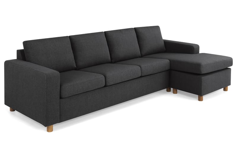 Crazy 4-sits Vändbar L-formad Divansoffa i Tyg - Antracit - Möbler - Soffa - Divansoffa & schäslongsoffa - 4 sits soffa med divan