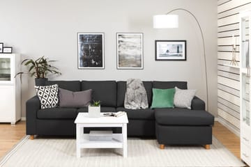 Crazy 4-sits Vändbar L-formad Divansoffa i Tyg - Antracit - Möbler - Soffa - Divansoffa & schäslongsoffa - 4 sits soffa med divan