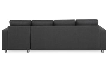 Crazy 4-sits Vändbar L-formad Divansoffa i Tyg - Antracit - Möbler - Soffa - Divansoffa & schäslongsoffa - 4 sits soffa med divan