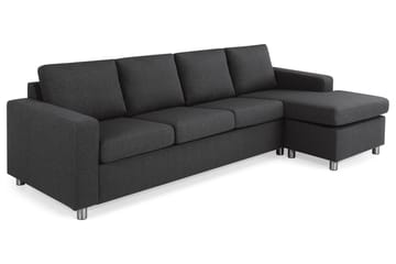 Crazy 4-sits Vändbar L-formad Divansoffa i Tyg - Antracit - Möbler - Soffa - Divansoffa & schäslongsoffa - 4 sits soffa med divan