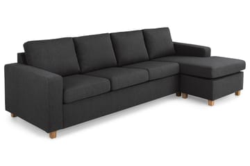 Crazy 4-sits Vändbar L-formad Divansoffa i Tyg - Antracit - Möbler - Soffa - Divansoffa & schäslongsoffa - 4 sits soffa med divan