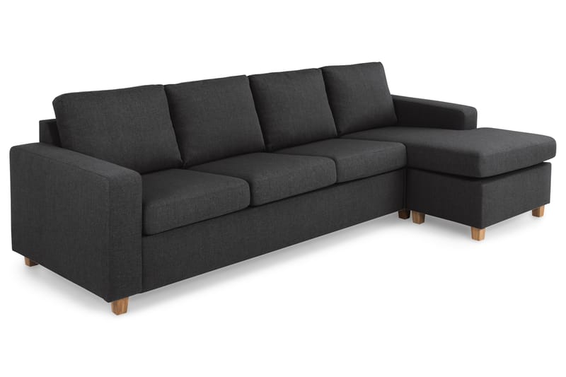 Crazy 4-sits Vändbar L-formad Divansoffa i Tyg - Antracit - Möbler - Soffa - Divansoffa & schäslongsoffa - 4 sits soffa med divan
