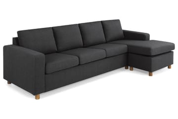 Crazy 4-sits Vändbar L-formad Divansoffa i Tyg - Antracit - Möbler - Soffa - Divansoffa & schäslongsoffa - 4 sits soffa med divan