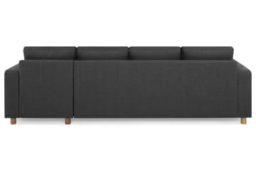 Crazy 4-sits Vändbar L-formad Divansoffa i Tyg - Antracit - Möbler - Soffa - Divansoffa & schäslongsoffa - 4 sits soffa med divan