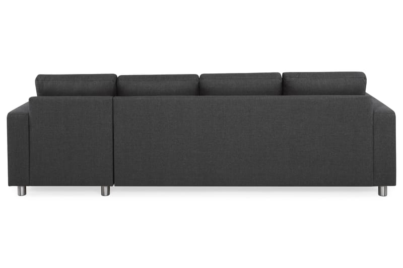 Crazy 4-sits Vändbar L-formad Divansoffa i Tyg - Antracit - Möbler - Soffa - Divansoffa & schäslongsoffa - 4 sits soffa med divan
