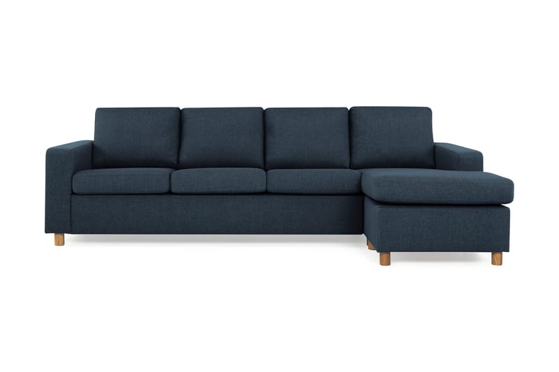 Crazy 4-sits Vändbar L-formad Divansoffa i Tyg - Blå - Möbler - Soffa - Divansoffa & schäslongsoffa - 4 sits soffa med divan