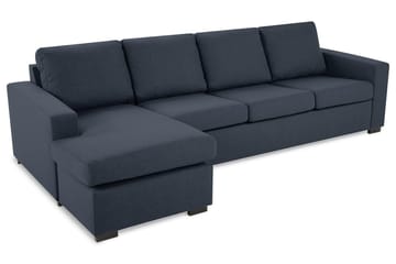 Crazy 4-sits Vändbar L-formad Divansoffa i Tyg - Blå - Möbler - Soffa - Divansoffa & schäslongsoffa - 4 sits soffa med divan