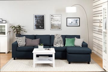 Crazy 4-sits Vändbar L-formad Divansoffa i Tyg - Blå - Möbler - Soffa - Divansoffa & schäslongsoffa - 4 sits soffa med divan