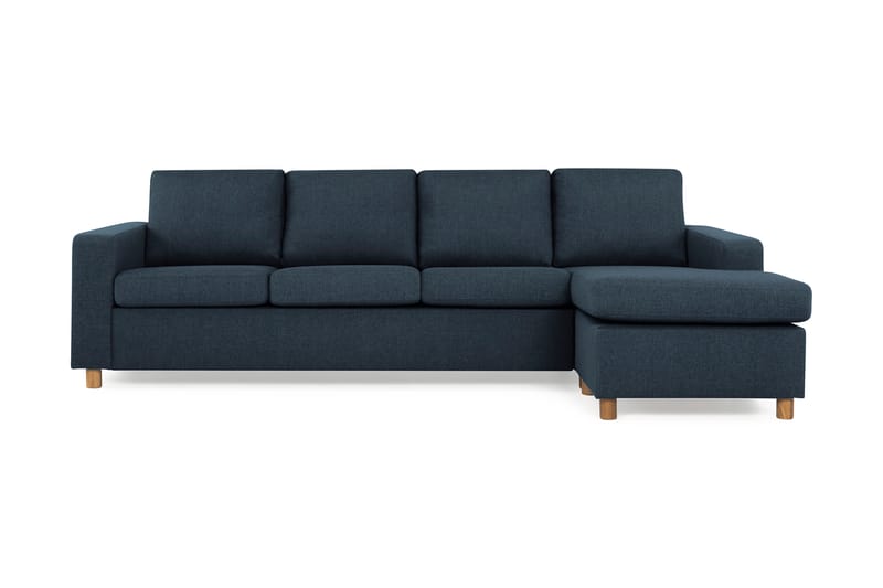 Crazy 4-sits Vändbar L-formad Divansoffa i Tyg - Blå - Möbler - Soffa - Divansoffa & schäslongsoffa - 4 sits soffa med divan