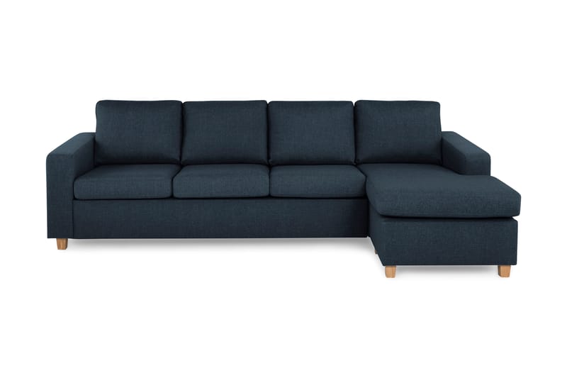 Crazy 4-sits Vändbar L-formad Divansoffa i Tyg - Blå - Möbler - Soffa - Divansoffa & schäslongsoffa - 4 sits soffa med divan