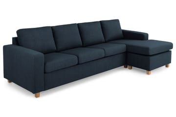 Crazy 4-sits Vändbar L-formad Divansoffa i Tyg - Blå - Möbler - Soffa - Divansoffa & schäslongsoffa - 4 sits soffa med divan