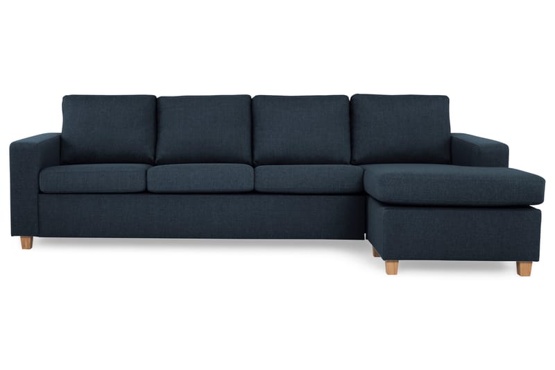 Crazy 4-sits Vändbar L-formad Divansoffa i Tyg - Blå - Möbler - Soffa - Divansoffa & schäslongsoffa - 4 sits soffa med divan