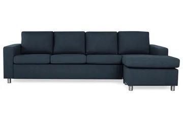 Crazy 4-sits Vändbar L-formad Divansoffa i Tyg - Blå - Möbler - Soffa - Divansoffa & schäslongsoffa - 4 sits soffa med divan