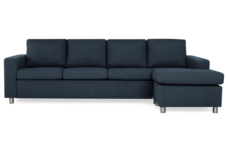 Crazy 4-sits Vändbar L-formad Divansoffa i Tyg - Blå - Möbler - Soffa - Divansoffa & schäslongsoffa - 4 sits soffa med divan