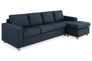 Crazy 4-sits Vändbar L-formad Divansoffa i Tyg - Blå - Möbler - Soffa - Divansoffa & schäslongsoffa - 4 sits soffa med divan