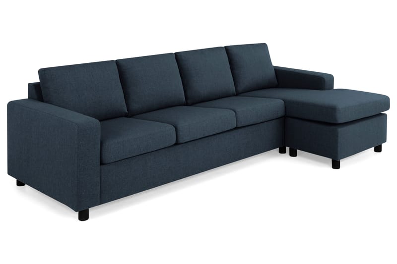 Crazy 4-sits Vändbar L-formad Divansoffa i Tyg - Blå - Möbler - Soffa - Divansoffa & schäslongsoffa - 4 sits soffa med divan