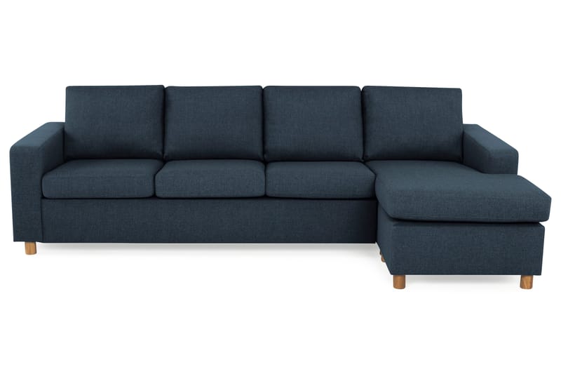 Crazy 4-sits Vändbar L-formad Divansoffa i Tyg - Blå - Möbler - Soffa - Divansoffa & schäslongsoffa - 4 sits soffa med divan