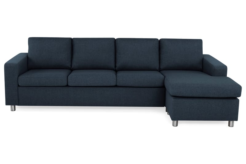 Crazy 4-sits Vändbar L-formad Divansoffa i Tyg - Blå - Möbler - Soffa - Divansoffa & schäslongsoffa - 4 sits soffa med divan