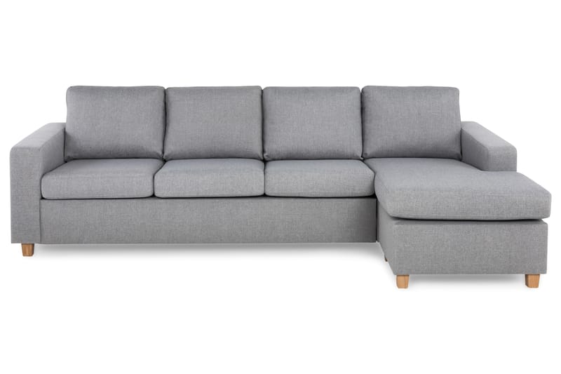 Crazy 4-sits Vändbar L-formad Divansoffa i Tyg - Grå - Möbler - Soffa - Divansoffa & schäslongsoffa - 4 sits soffa med divan