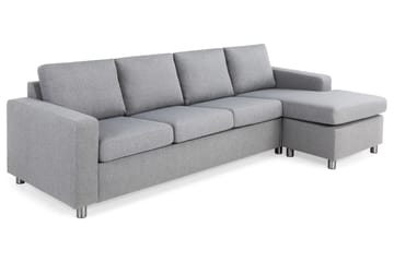 Crazy 4-sits Vändbar L-formad Divansoffa i Tyg - Grå - Möbler - Soffa - Divansoffa & schäslongsoffa - 4 sits soffa med divan