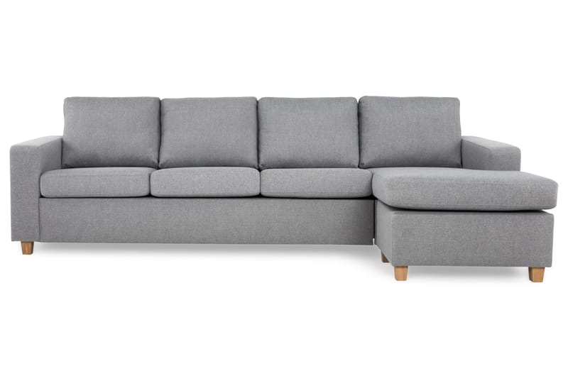 Crazy 4-sits Vändbar L-formad Divansoffa i Tyg - Grå - Möbler - Soffa - Divansoffa & schäslongsoffa - 4 sits soffa med divan