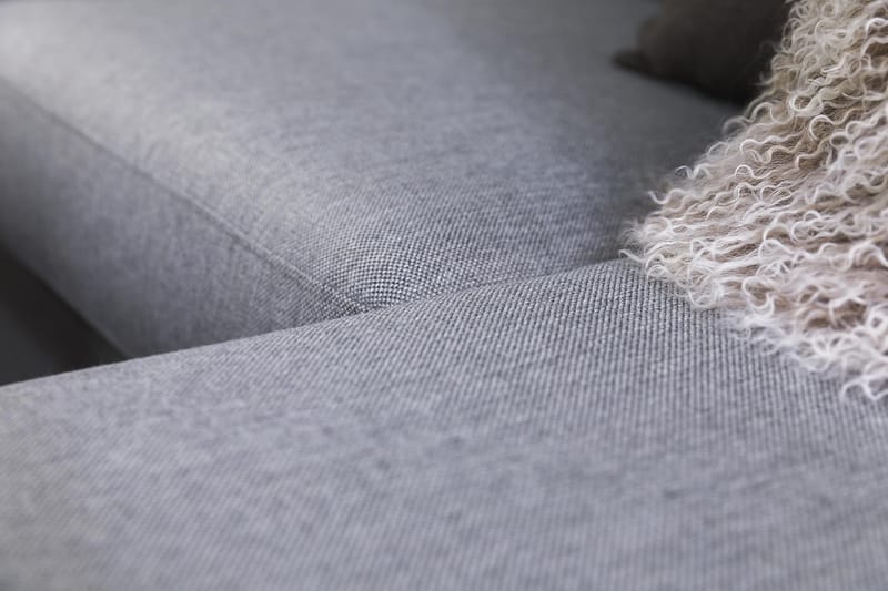Crazy 4-sits Vändbar L-formad Divansoffa i Tyg - Grå - Möbler - Soffa - Divansoffa & schäslongsoffa - 4 sits soffa med divan