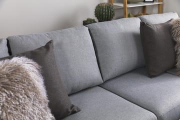 Crazy 4-sits Vändbar L-formad Divansoffa i Tyg - Grå - Möbler - Soffa - Divansoffa & schäslongsoffa - 4 sits soffa med divan