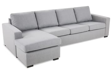 Crazy 4-sits Vändbar L-formad Divansoffa i Tyg - Grå - Möbler - Soffa - Divansoffa & schäslongsoffa - 4 sits soffa med divan