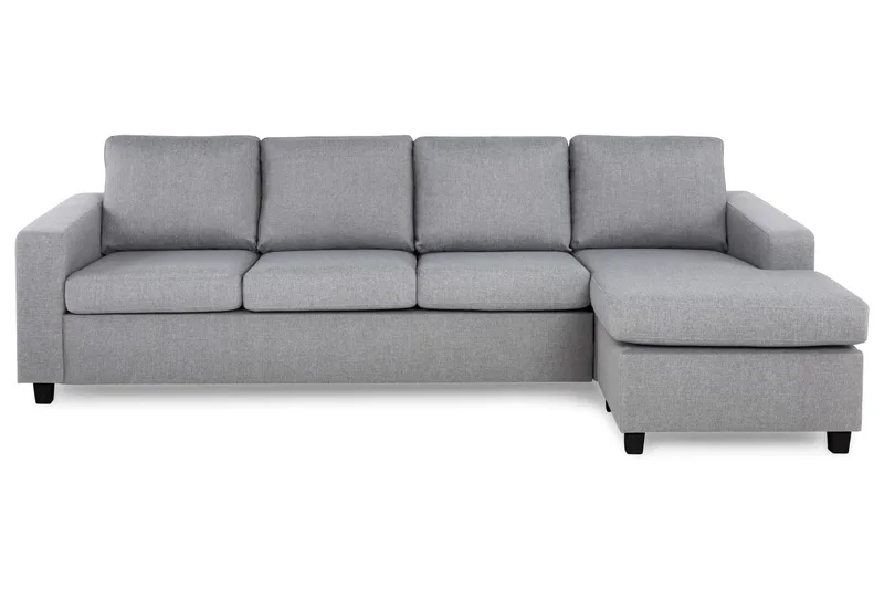Crazy 4-sits Vändbar L-formad Divansoffa i Tyg - Grå - Möbler - Soffa - Divansoffa & schäslongsoffa - 4 sits soffa med divan