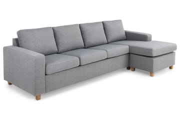 Crazy 4-sits Vändbar L-formad Divansoffa i Tyg - Grå - Möbler - Soffa - Divansoffa & schäslongsoffa - 4 sits soffa med divan