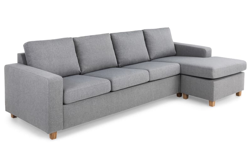 Crazy 4-sits Vändbar L-formad Divansoffa i Tyg - Grå - Möbler - Soffa - Divansoffa & schäslongsoffa - 4 sits soffa med divan