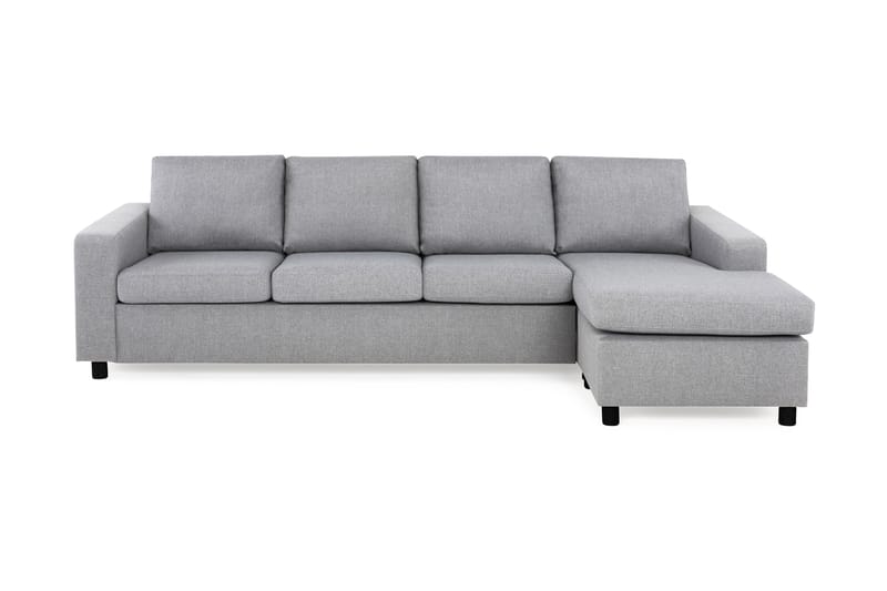 Crazy 4-sits Vändbar L-formad Divansoffa i Tyg - Grå - Möbler - Soffa - Divansoffa & schäslongsoffa - 4 sits soffa med divan