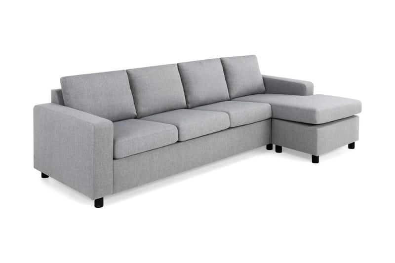 Crazy 4-sits Vändbar L-formad Divansoffa i Tyg - Grå - Möbler - Soffa - Divansoffa & schäslongsoffa - 4 sits soffa med divan