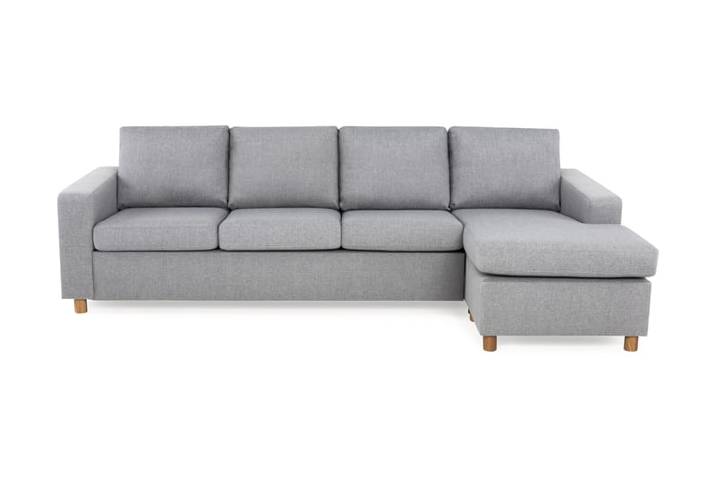Crazy 4-sits Vändbar L-formad Divansoffa i Tyg - Grå - Möbler - Soffa - Divansoffa & schäslongsoffa - 4 sits soffa med divan