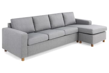 Crazy 4-sits Vändbar L-formad Divansoffa i Tyg - Grå - Möbler - Soffa - Divansoffa & schäslongsoffa - 4 sits soffa med divan
