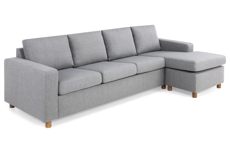Crazy 4-sits Vändbar L-formad Divansoffa i Tyg - Grå - Möbler - Soffa - Divansoffa & schäslongsoffa - 4 sits soffa med divan