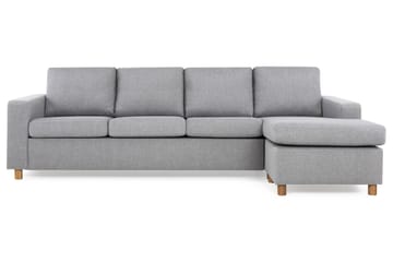 Crazy 4-sits Vändbar L-formad Divansoffa i Tyg - Grå - Möbler - Soffa - Divansoffa & schäslongsoffa - 4 sits soffa med divan