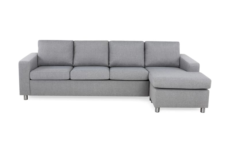 Crazy 4-sits Vändbar L-formad Divansoffa i Tyg - Grå - Möbler - Soffa - Divansoffa & schäslongsoffa - 4 sits soffa med divan