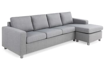 Crazy 4-sits Vändbar L-formad Divansoffa i Tyg - Grå - Möbler - Soffa - Divansoffa & schäslongsoffa - 4 sits soffa med divan