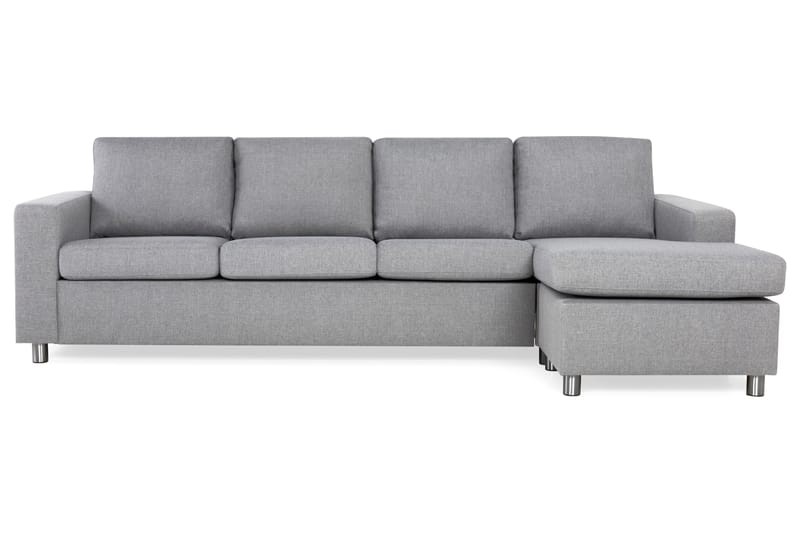 Crazy 4-sits Vändbar L-formad Divansoffa i Tyg - Grå - Möbler - Soffa - Divansoffa & schäslongsoffa - 4 sits soffa med divan